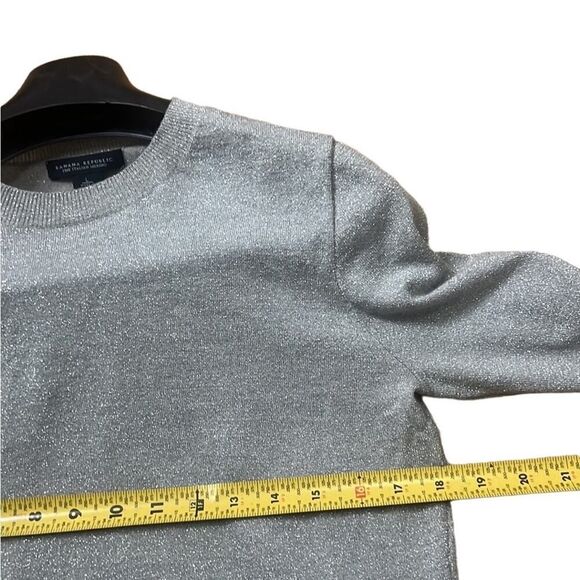 BANANA REPUBLIC FINE‎ ITALIAN MERINO METALLIC SWEATER SIZE L - Picture 5 of 5